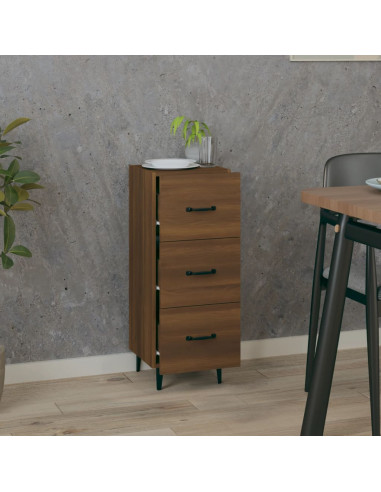 Credenza Rovere Marrone 34,5x34x90 cm in Legno Multistrato