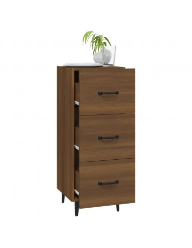 Credenza Rovere Marrone 34,5x34x90 cm in Legno Multistrato