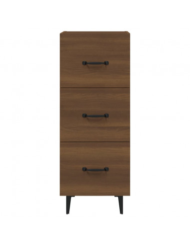 Credenza Rovere Marrone 34,5x34x90 cm in Legno Multistrato