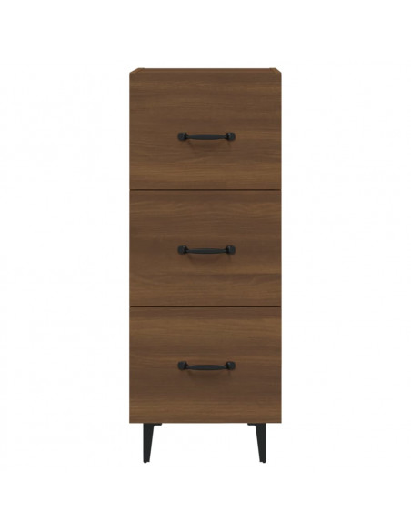 Credenza Rovere Marrone 34,5x34x90 cm in Legno Multistrato