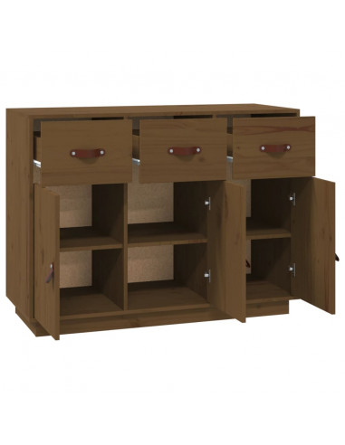 Credenza Miele 100x40x75 cm in Legno Massello di Pino