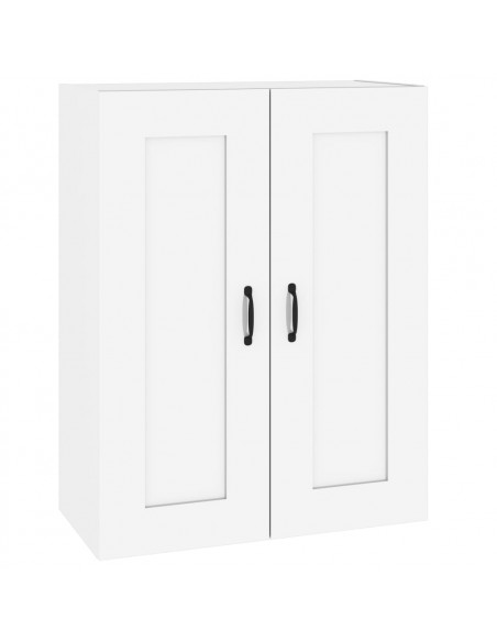 Armadietto Pensile a Parete Bianco Lucido 69,5x32,5x90 cm