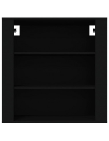 Mobile a Parete Nero 80x33x80 cm in Legno Multistrato