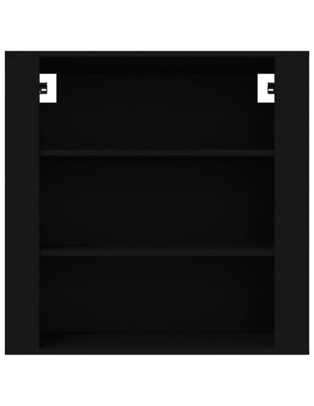 Mobile a Parete Nero 80x33x80 cm in Legno Multistrato