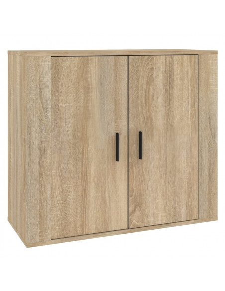 Credenza Rovere Sonoma 80x33x70 cm in Legno Multistrato