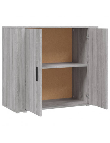 Credenza Grigio Sonoma 80x33x70 cm in Legno Multistrato