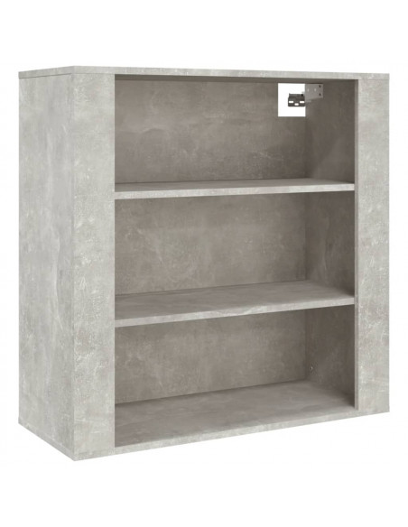Mobile a Parete Grigio Cemento 80x33x80 cm in Legno Multistrato