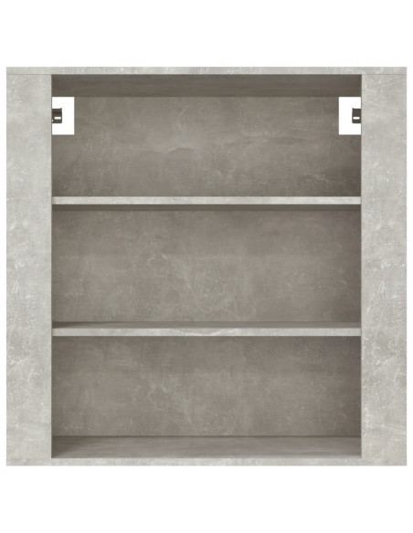 Mobile a Parete Grigio Cemento 80x33x80 cm in Legno Multistrato