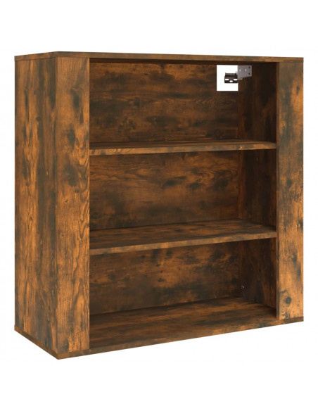 Armadietto a Muro Rovere Fumo 80x33x80 cm in Legno Multistrato