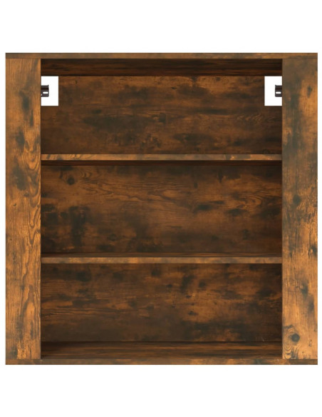 Armadietto a Muro Rovere Fumo 80x33x80 cm in Legno Multistrato