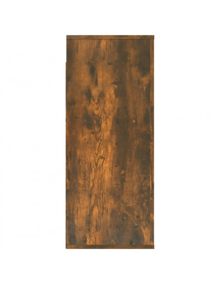 Armadietto a Muro Rovere Fumo 80x33x80 cm in Legno Multistrato