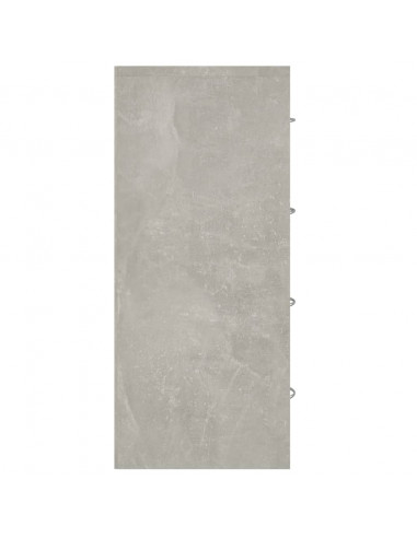 Credenza con 4 Cassetti 60x30,5x71 cm Grigio cemento