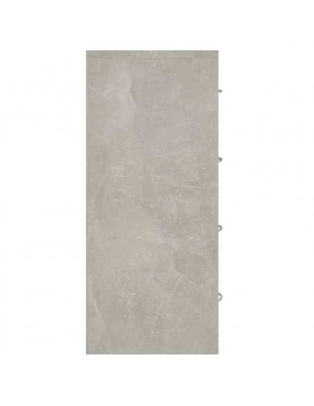 Credenza con 4 Cassetti 60x30,5x71 cm Grigio cemento