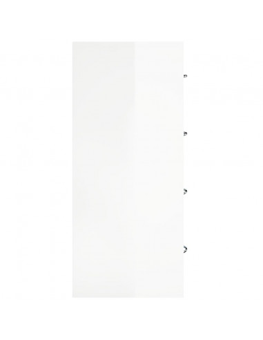Credenza con 4 Cassetti 60x30,5x71 cm Bianco lucido