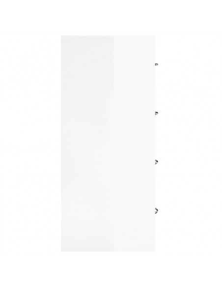Credenza con 4 Cassetti 60x30,5x71 cm Bianco lucido