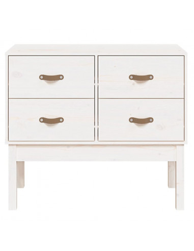 Mobile Consolle Bianco 90x40x78 cm in Legno Massello di Pino