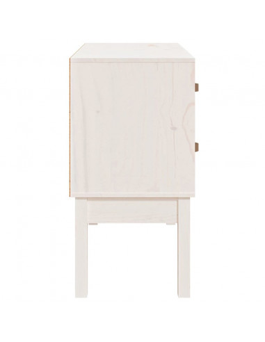 Mobile Consolle Bianco 90x40x78 cm in Legno Massello di Pino