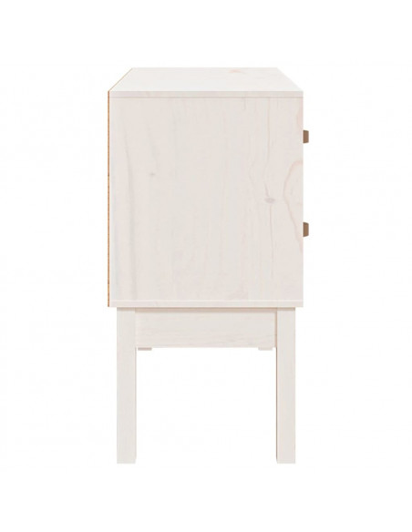 Mobile Consolle Bianco 90x40x78 cm in Legno Massello di Pino
