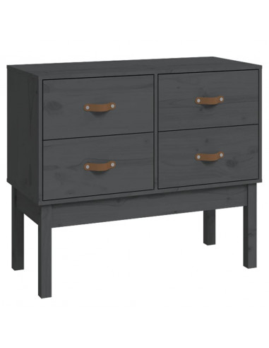 Mobile Consolle Grigia 90x40x78 cm in Legno Massello di Pino