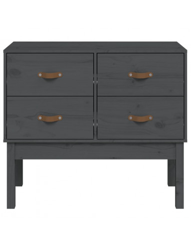 Mobile Consolle Grigia 90x40x78 cm in Legno Massello di Pino