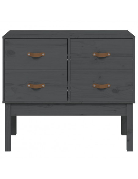 Mobile Consolle Grigia 90x40x78 cm in Legno Massello di Pino