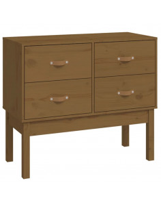 Tavolo Consolle Miele 90x40x78 cm in Legno Massello di Pino 2