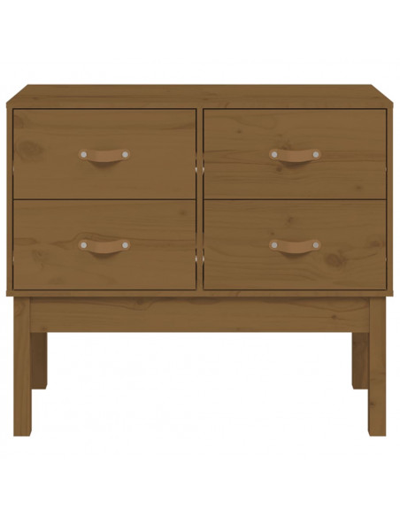 Tavolo Consolle Miele 90x40x78 cm in Legno Massello di Pino