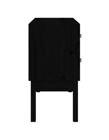 Mobile Consolle Nera 90x40x78 cm in Legno Massello di Pino