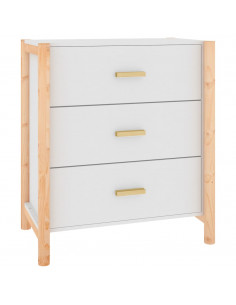 Credenza Bianca 62x38x70 cm in Legno Multistrato 2