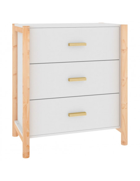 Credenza Bianca 62x38x70 cm in Legno Multistrato