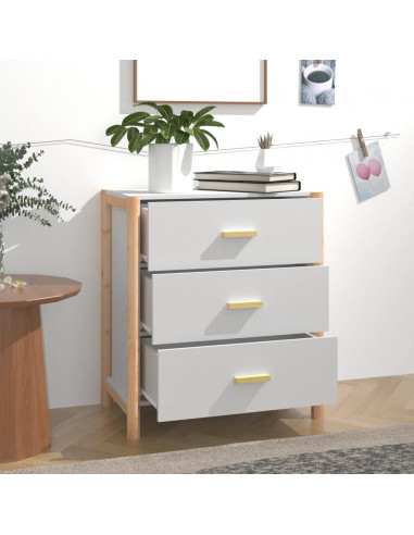 Credenza Bianca 62x38x70 cm in Legno Multistrato