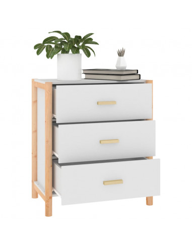 Credenza Bianca 62x38x70 cm in Legno Multistrato