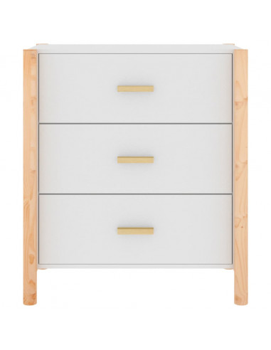 Credenza Bianca 62x38x70 cm in Legno Multistrato