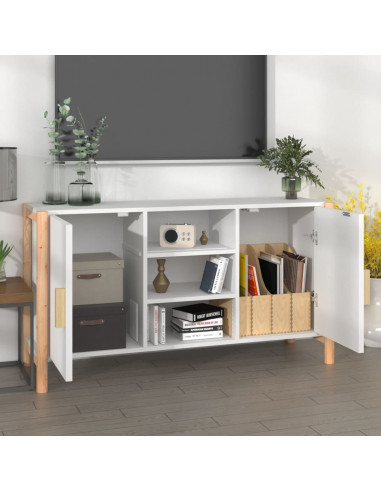 Credenza Bianca 107x38x60 cm in Legno Multistrato