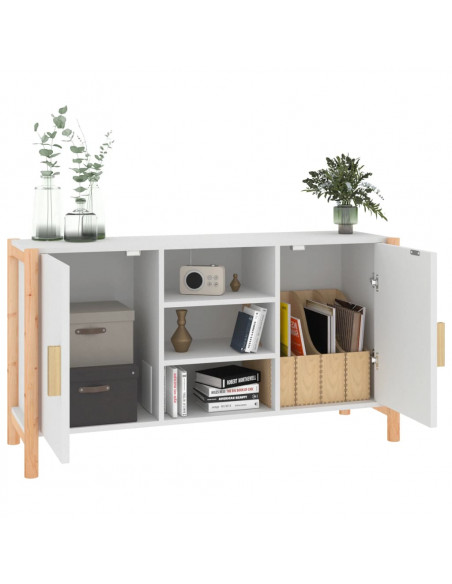 Credenza Bianca 107x38x60 cm in Legno Multistrato