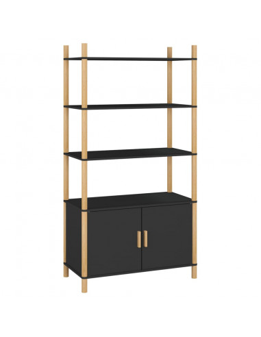 Credenza Nera 80x40x153 in Legno Multistrato