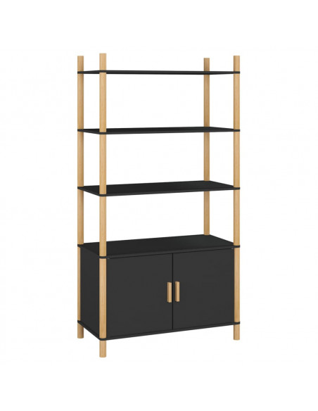Credenza Nera 80x40x153 in Legno Multistrato