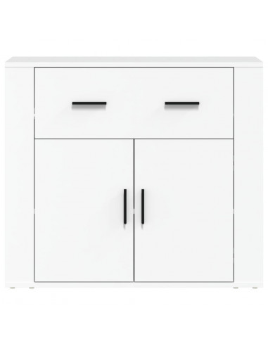 Credenza Bianca 80x33x70 cm in Legno Multistrato