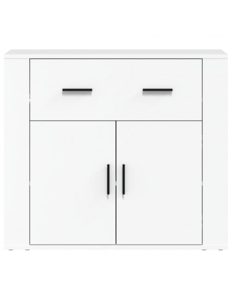 Credenza Bianca 80x33x70 cm in Legno Multistrato