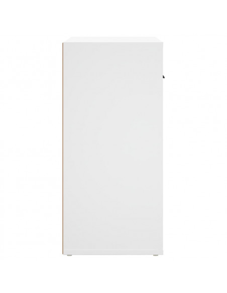 Credenza Bianca 80x33x70 cm in Legno Multistrato