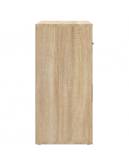 Credenza Rovere Sonoma 80x33x70 cm in Legno Multistrato