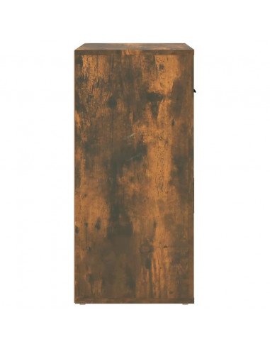 Credenza Rovere Fumo 80x33x70 cm in Legno Multistrato
