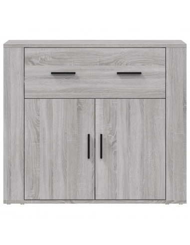 Credenza Grigio Sonoma 80x33x70 cm in Legno Multistrato