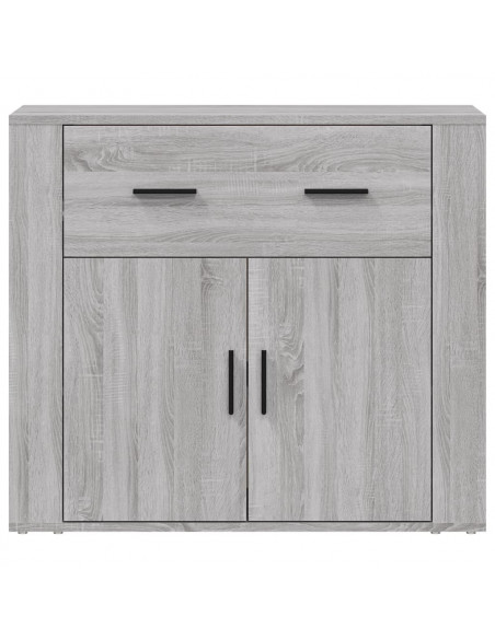 Credenza Grigio Sonoma 80x33x70 cm in Legno Multistrato