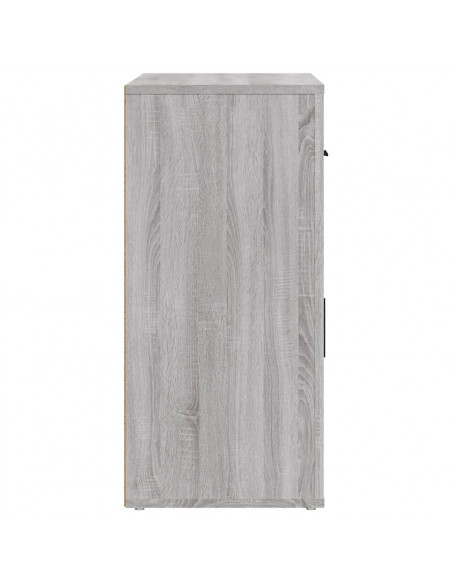 Credenza Grigio Sonoma 80x33x70 cm in Legno Multistrato
