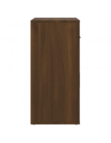 Credenza Rovere Marrone 80x33x70 cm in Legno Multistrato