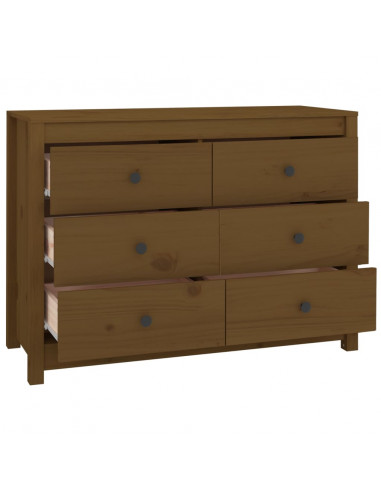 Armadietto Miele 100x40x72 cm in Legno Massello di Pino