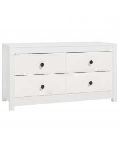 Armadietto Miele Bianca 100x40x54 cm in Legno Massello di Pino 2