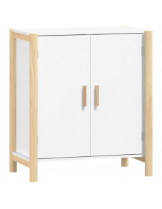 Credenza Bianca 62x38x70 cm in Legno Multistrato 2