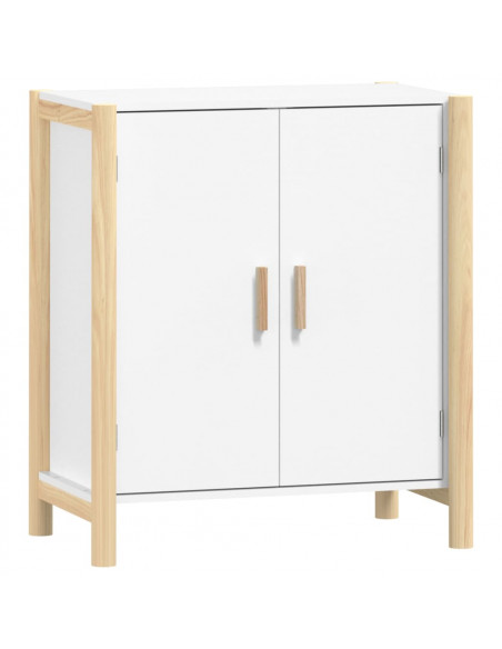 Credenza Bianca 62x38x70 cm in Legno Multistrato